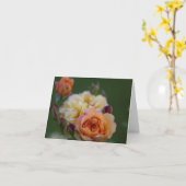 Carte Roses pour mère (Fleur jaune)