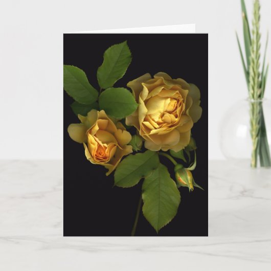 Carte Roses pour toujours jaunes (Devant)