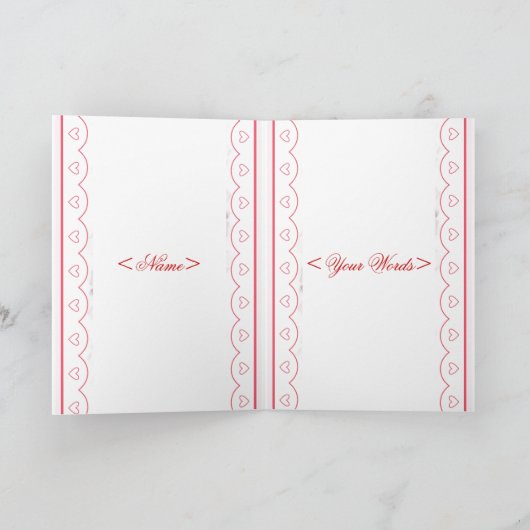 Carte roses pour vous (Intérieur)