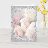 Carte Roses romantiques et anniversaire de diamants (Fleur jaune)
