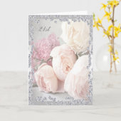 Carte Roses romantiques et diamants 21e anniversaire (Fleur jaune)