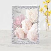 Carte Roses romantiques et diamants 60e anniversaire (Fleur jaune)