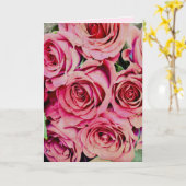 Carte Roses romantiques texte personnalisé mariage anniv (Fleur jaune)