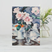 Carte Roses roses dans un vase de verre | Samuel John Pe (Debout devant)
