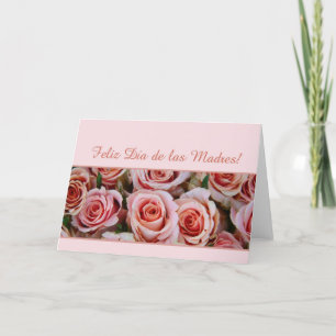 Carte Roses roses de la Fête des mères espagnoles