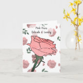 Carte Roses roses- Délicates et adorables (Fleur jaune)