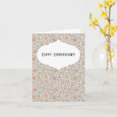 Carte Roses roses et pêches Vintage Parfait (Fleur jaune)