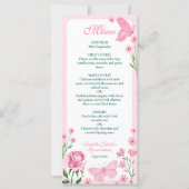 Carte Roses roses, fleurs et papillons Quinceañera (Devant)