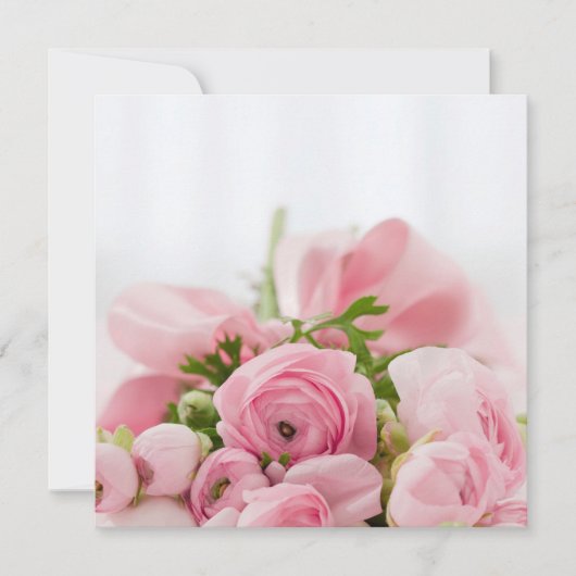 Carte Roses roses mariage (Devant)