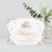 Carte Roses roses princesse de transport Baby shower Mer (Debout devant)