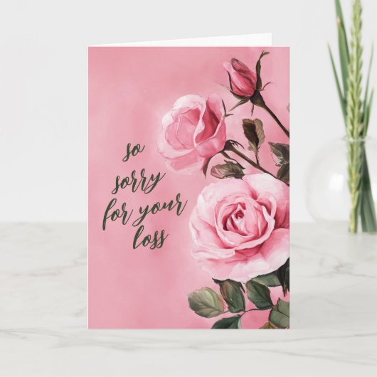 Carte Roses roses roses DÉSOLÉ POUR PERDRE DES CONDAMNAT (Devant)