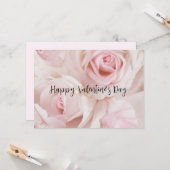 Carte Roses Roses Roses Élégant Bouquet Saint-Valentin (Devant/Arrière en situation)