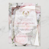 Carte Roses roses roses géométriques modernes Douche Cou (Devant / Derrière)