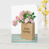 Carte Roses roses roses pour le jour du nom (Fleur jaune)