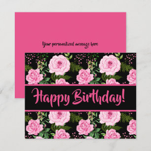 Carte Roses roses roses roses roses noires modernes Joye