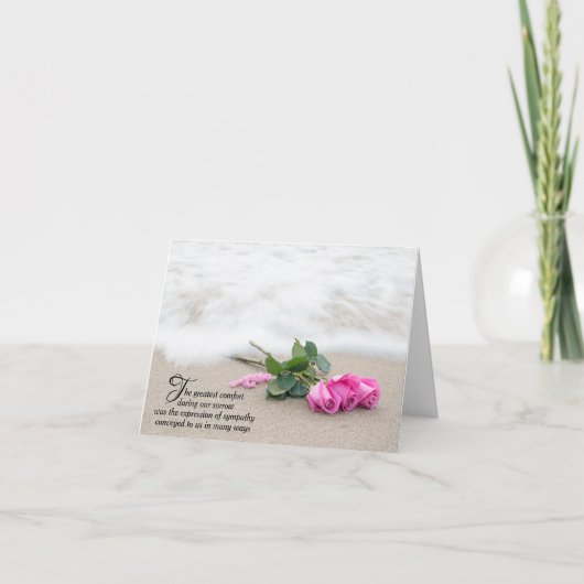 Carte Roses Roses Roses Sur La Plage Sable Sympathie Car (Devant)