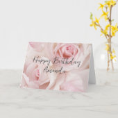 Carte Roses roses vintages et dentelle élégante - Annive (Fleur jaune)