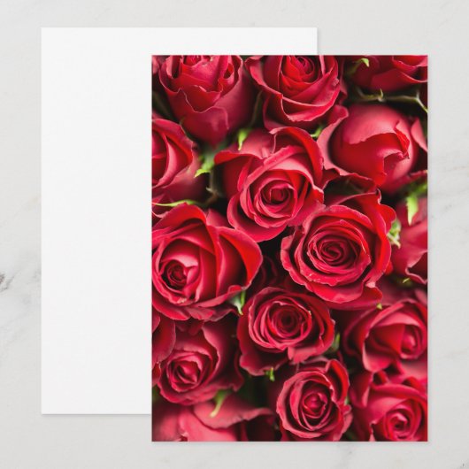 Carte Roses rouges (Devant / Derrière)