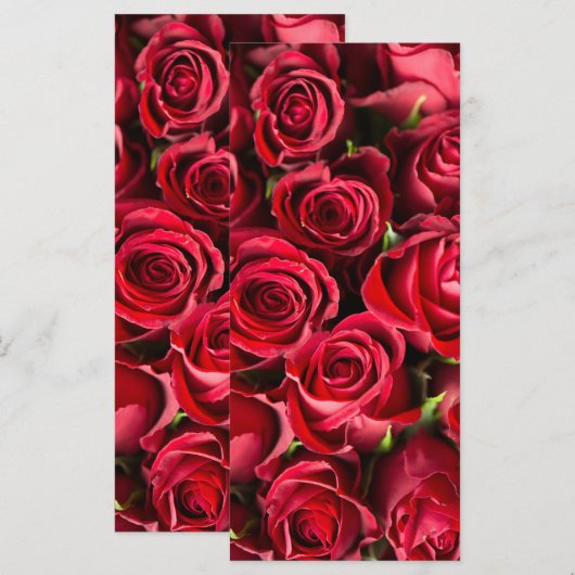 Carte Roses rouges (Devant / Derrière)
