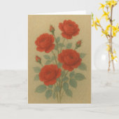 Carte Roses Rouges (Fleur jaune)