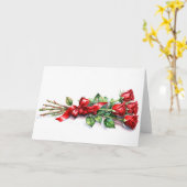 Carte Roses rouges à longue tige pour la Saint-Valentin (Fleur jaune)