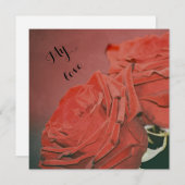 Carte Roses rouges comme velours (Devant / Derrière)