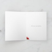 Carte Roses rouges de Mlle Amérique Etats-Unis saluant (Intérieur)