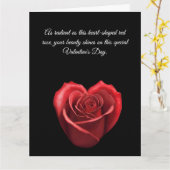 Carte Roses Rouges en Forme de Coeur pour la Saint-Valen (Fleur jaune)