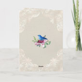 Carte Roses rouges et pêche personnalisées pour annivers (Dos)