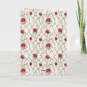 Carte Roses rouges Faux Bois Floral Anniversaire de mari (Dos)