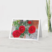 Carte Roses rouges florales vibrantes (Devant)