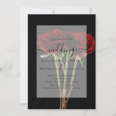Carte Roses rouges gothiques Mariage gothique Inviter (Devant)