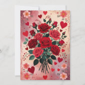 Carte Roses Rouges, Je T'Aime, (Devant)