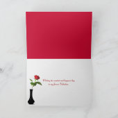 Carte Roses rouges valentine sur plaque (Intérieur)