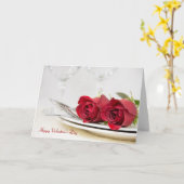 Carte Roses rouges valentine sur plaque (Fleur jaune)