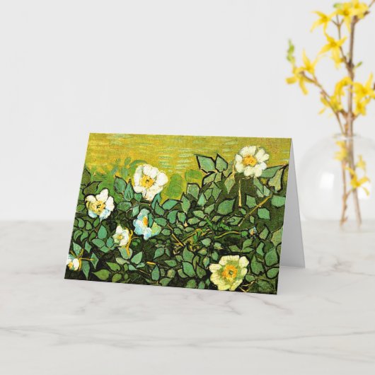 Carte Roses sauvages, belle peinture de Vincent van Gogh (Fleur jaune)
