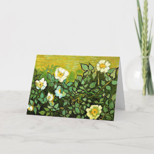 Carte Roses sauvages, belle peinture de Vincent van Gogh