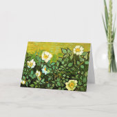 Carte Roses sauvages, belle peinture de Vincent van Gogh (Devant)