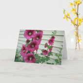 Carte Roses trémière glorieuses (Fleur jaune)