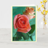 Carte "Roses verticaux" (Fleur jaune)
