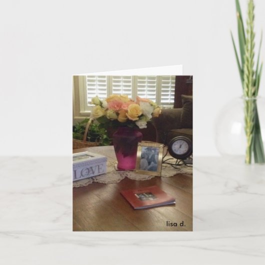 Carte Roses vintages et dentelle (Devant)