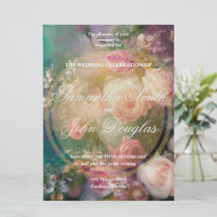 Carte Roses vintages Peints Dans Un Style Néerlandais An