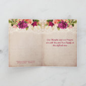 Carte Roses vintages roses et rouges avec dentelle (Intérieur)