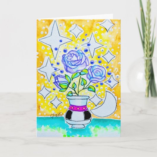 Carte Roses Violets (Devant)
