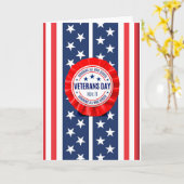 Carte Rosette de la fête des anciens combattants (Fleur jaune)