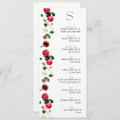 Carte Rosh Hashana Simanim (Devant / Derrière)