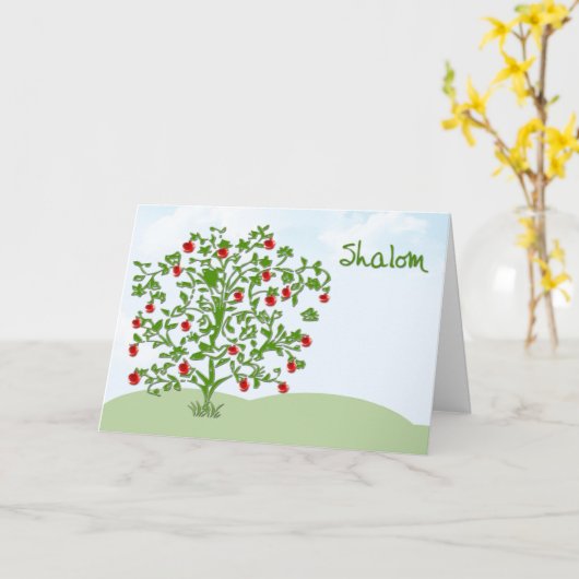 Carte Rosh Hashanah (Fleur jaune)