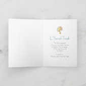 Carte Rosh Hashanah Arbre de vie en or moderne et en hui (Intérieur)