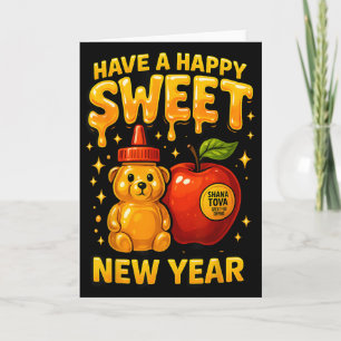 Carte Rosh Hashanah Bonne Année Sucrée Chéri Ours Jewi