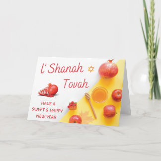 Carte Rosh Hashanah - Nouvel An juif Shana Tova Plié